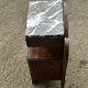 Art Deco bedside table in oak and marble