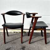 Pair of Danish teak armchairs by Erik Kirkegaard, 1950s