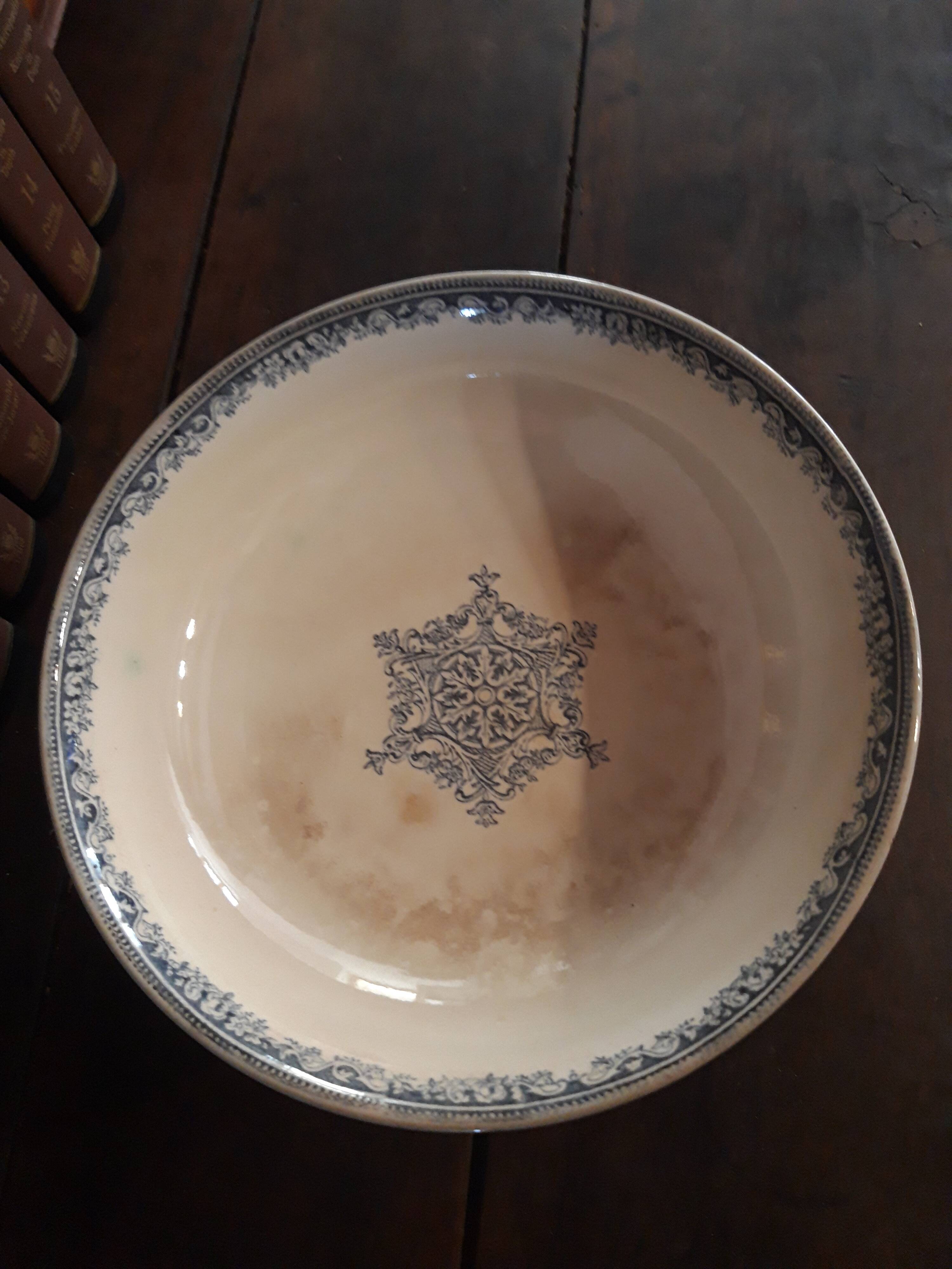 Old Man's Compote Dish - Ironstone, 19th Century