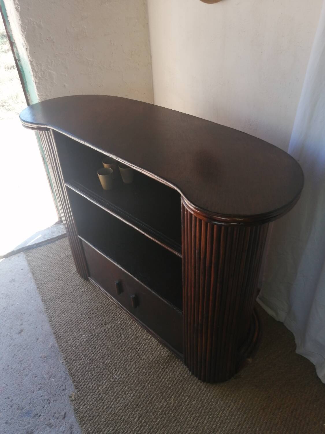 Bamboo and rattan tiki bar, 1940