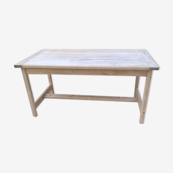 Table de ferme bois brut