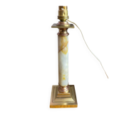 Lamp base in onyx and brass