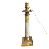 Lamp base in onyx and brass