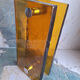 Pair of large vintage glass paste door handles, decoration