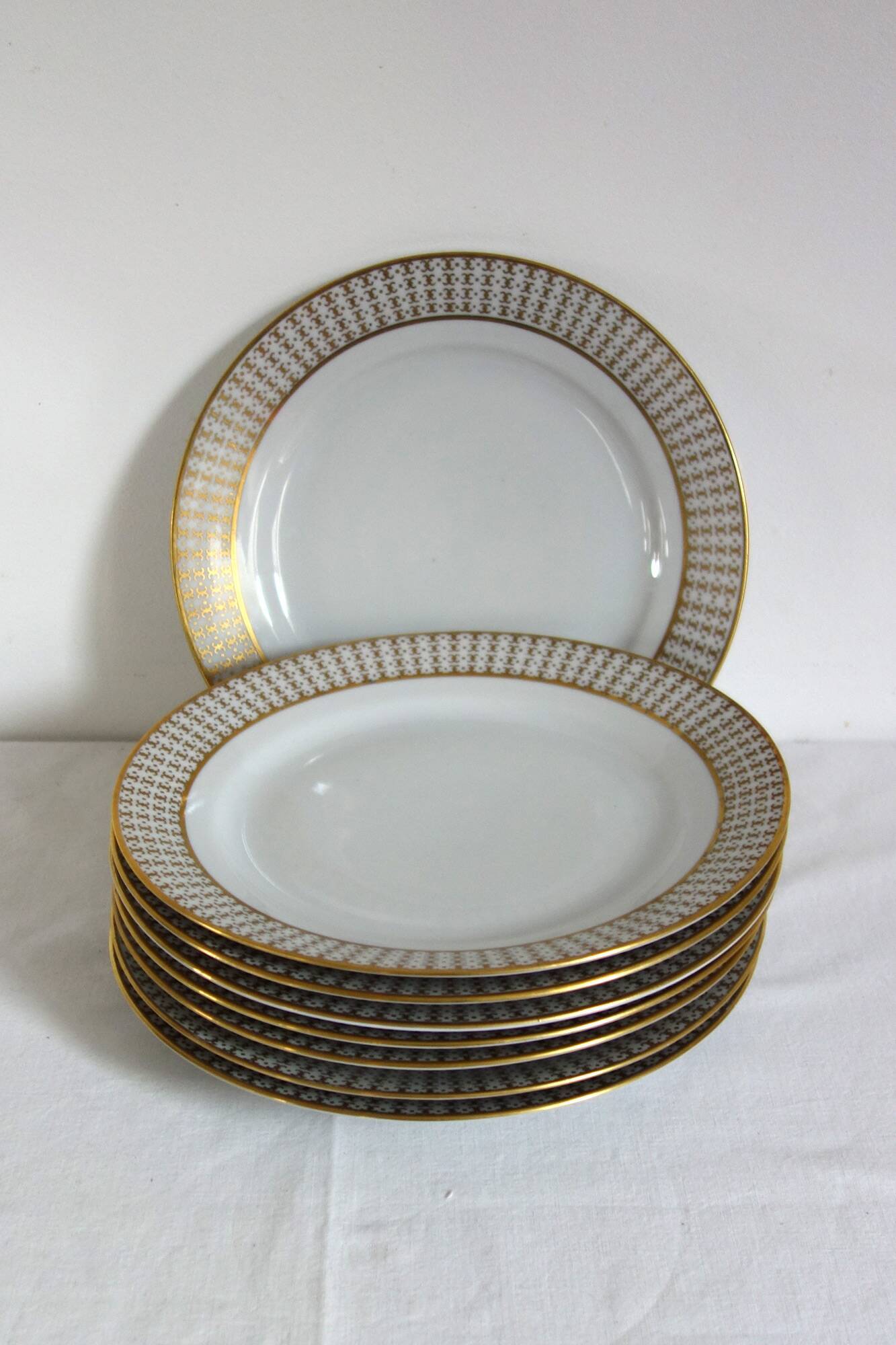Set of 8 Kahla Konitz dinner plates, vintage Germany