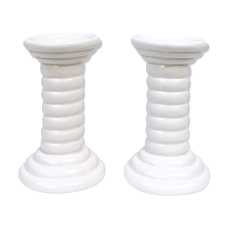 Pair of candlesticks ceramic