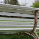 Banc de jardin avec pieds en fonte ancien