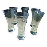 Set of 6 Pastis glasses with gauge