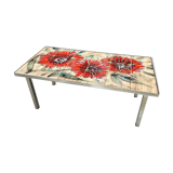 Coffee table "La grange" Vallauris vintage ceramic mosaic