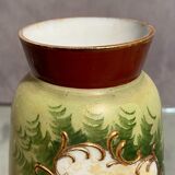 Opaline vase with fine nineteenth gold enamelled cartridge decoration