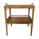 Rattan table, kitchen trolley