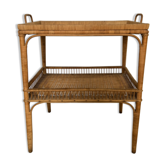 Rattan table, kitchen trolley