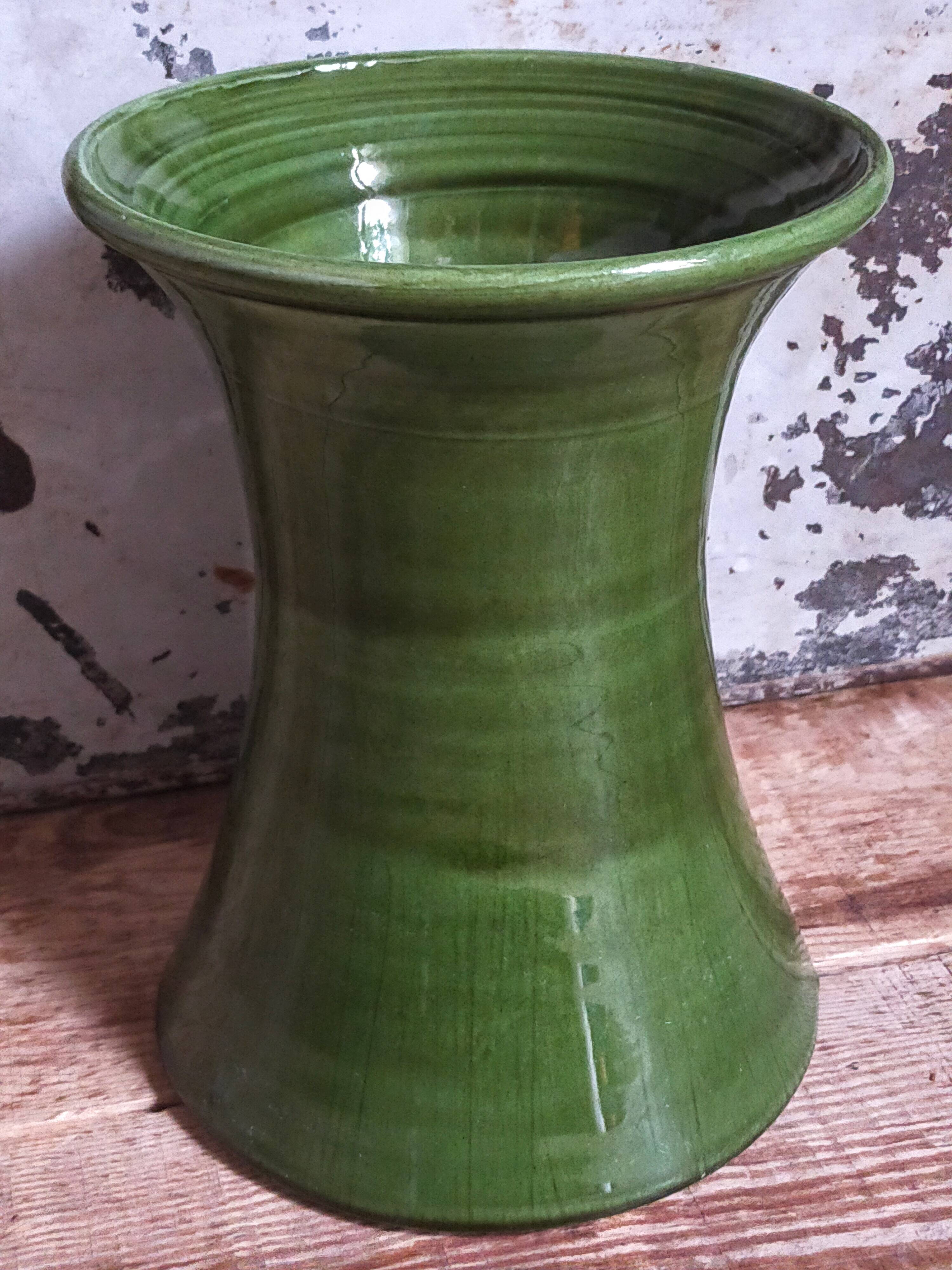 Vintage ceramic diabolo vase from the 1950s