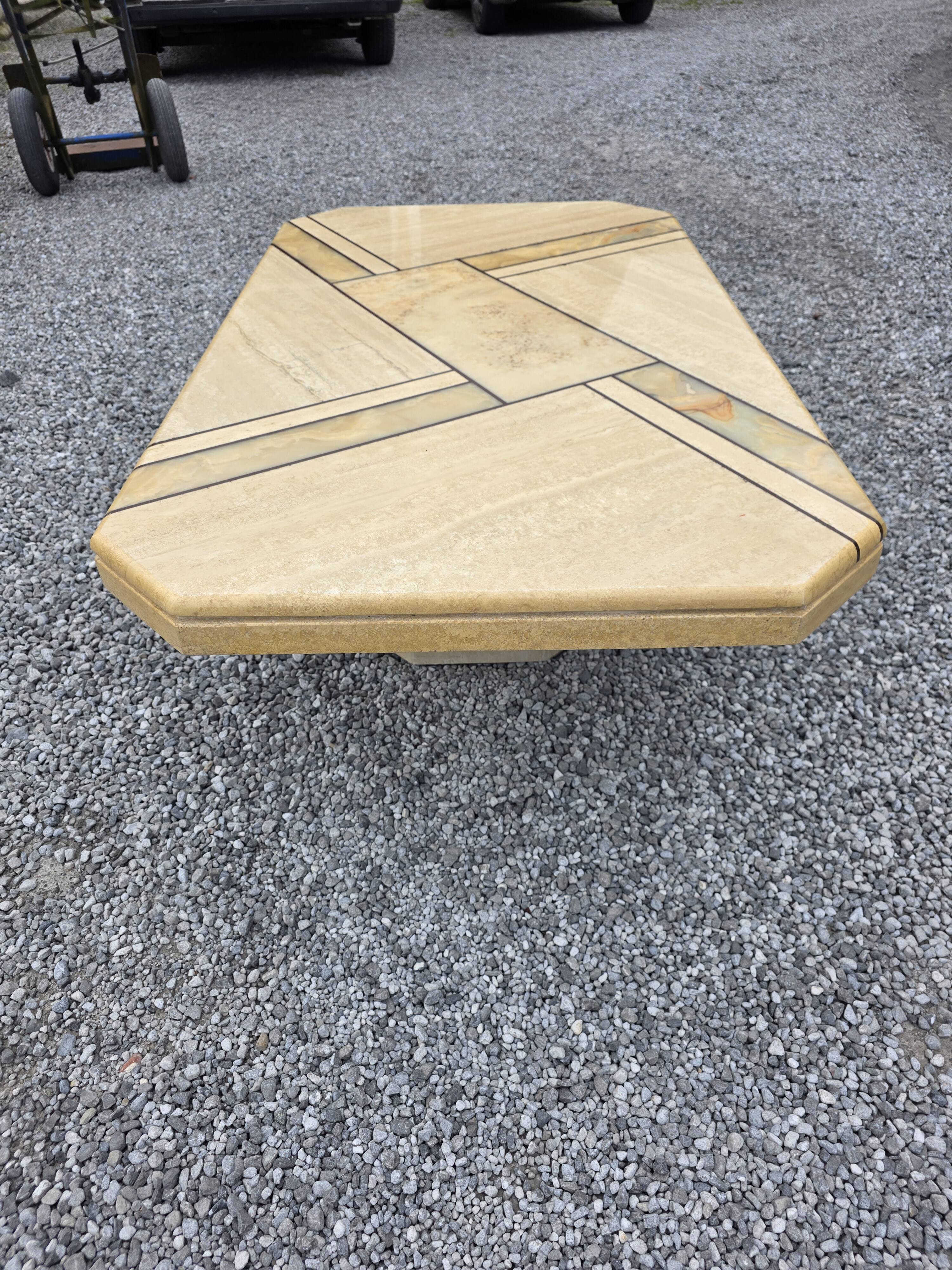 Travertine coffee table from the 70s/80s.