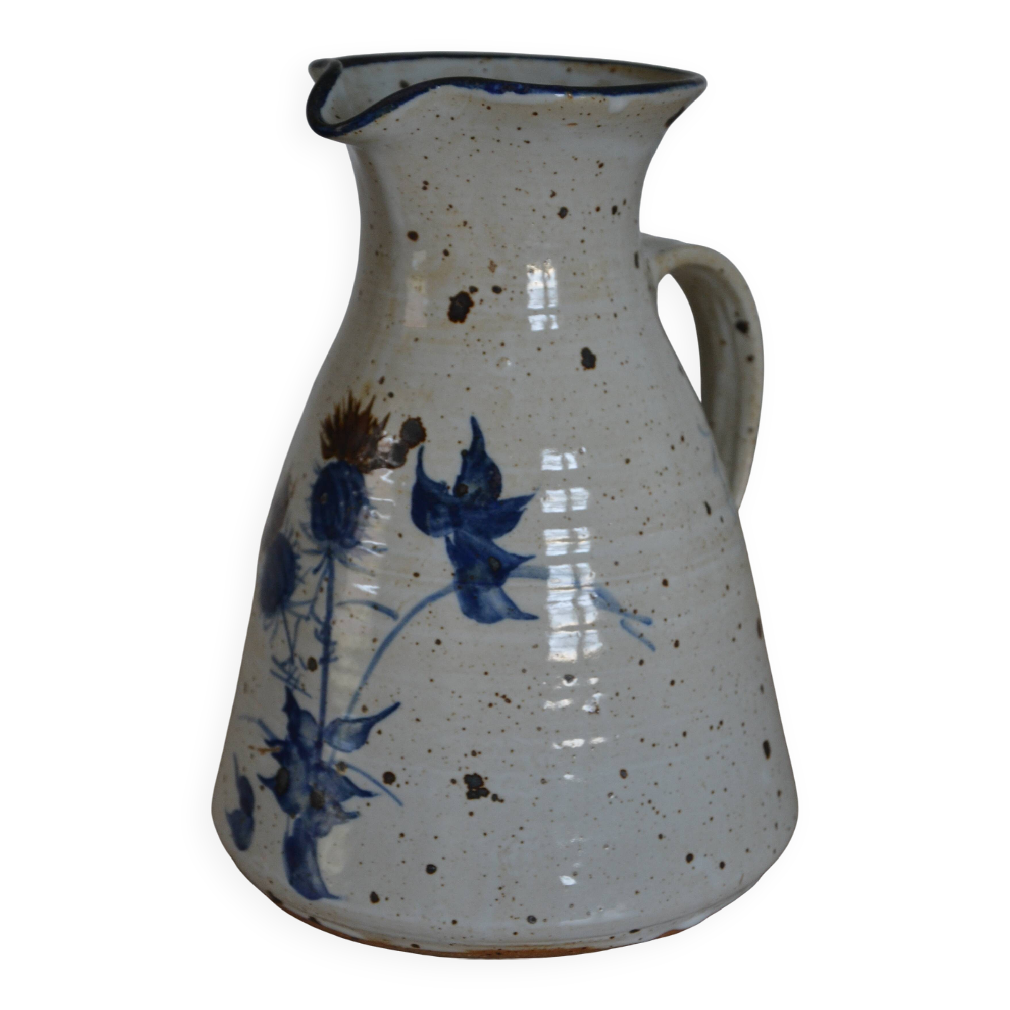 Large pyrite stoneware pitcher attributed to Guy Roland Marcy