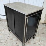 Commode Art Déco à 9 Tiroirs En Laque Et Bronze Nickelé