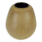 vase en céramique de studio allemand Rolf Weber années 60/70 glaçure rugueuse jaune brun ocre