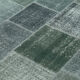 Hand-knotted oriental overdyed 171 cm x 243 cm grey patchwork carpet