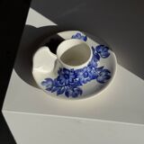 Vintage blue and white hand-held egg cup Poland D13