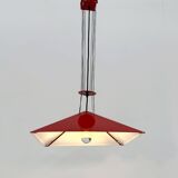 Adjustable red pendant light from Bieffeplast, 1980