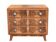 Art Deco chest of drawers in raw walnut burl