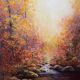 Peinture paysage huile sur toile signée