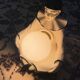 Pierrot lamp and its illuminating moon Vintage 1980