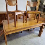 Dining room set table and 6 chairs Maison Regain in Elm