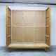 French wardrobe with tapered legs, 3 doors, 120cm hanging rail, new.