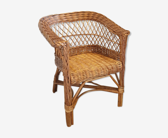 Fauteuil rotin enfant