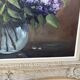 Painting signed G. Evrard – Bouquet of lilacs in a vase