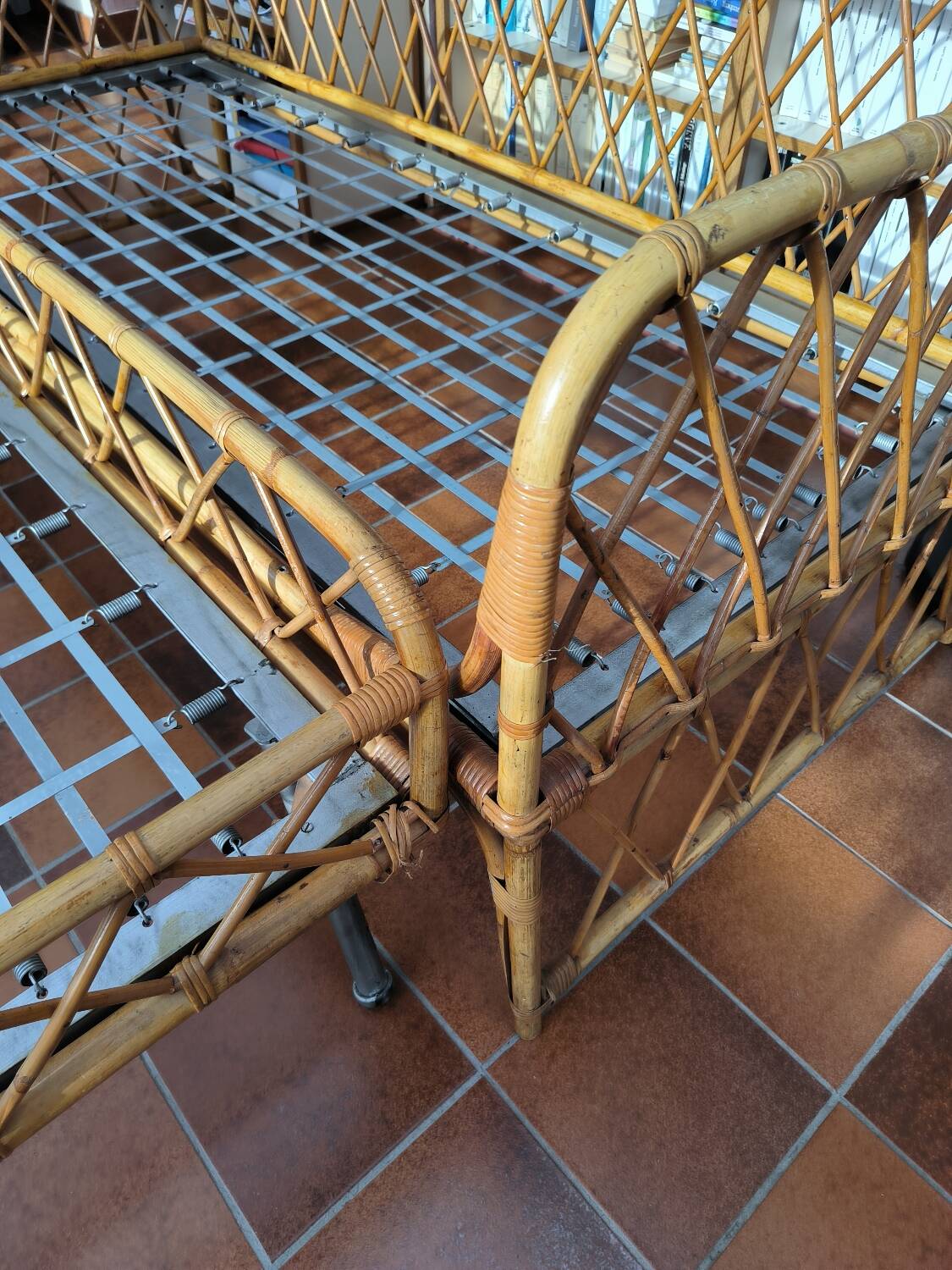 Rattan trundle bed 1960