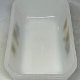 Ancien beurrier en verre Arcopal tournesol