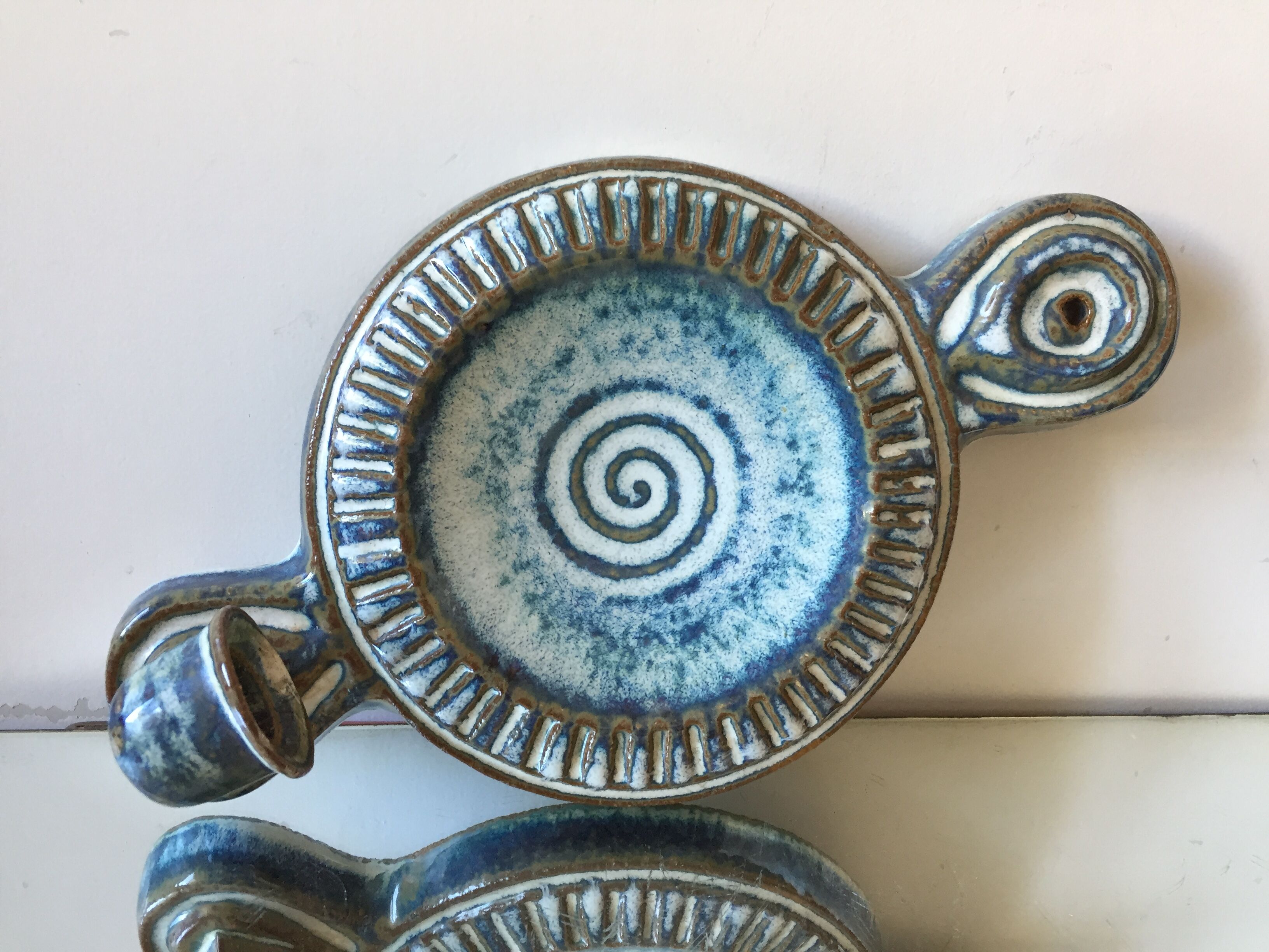 Bougeoir mural en grès de Soholm