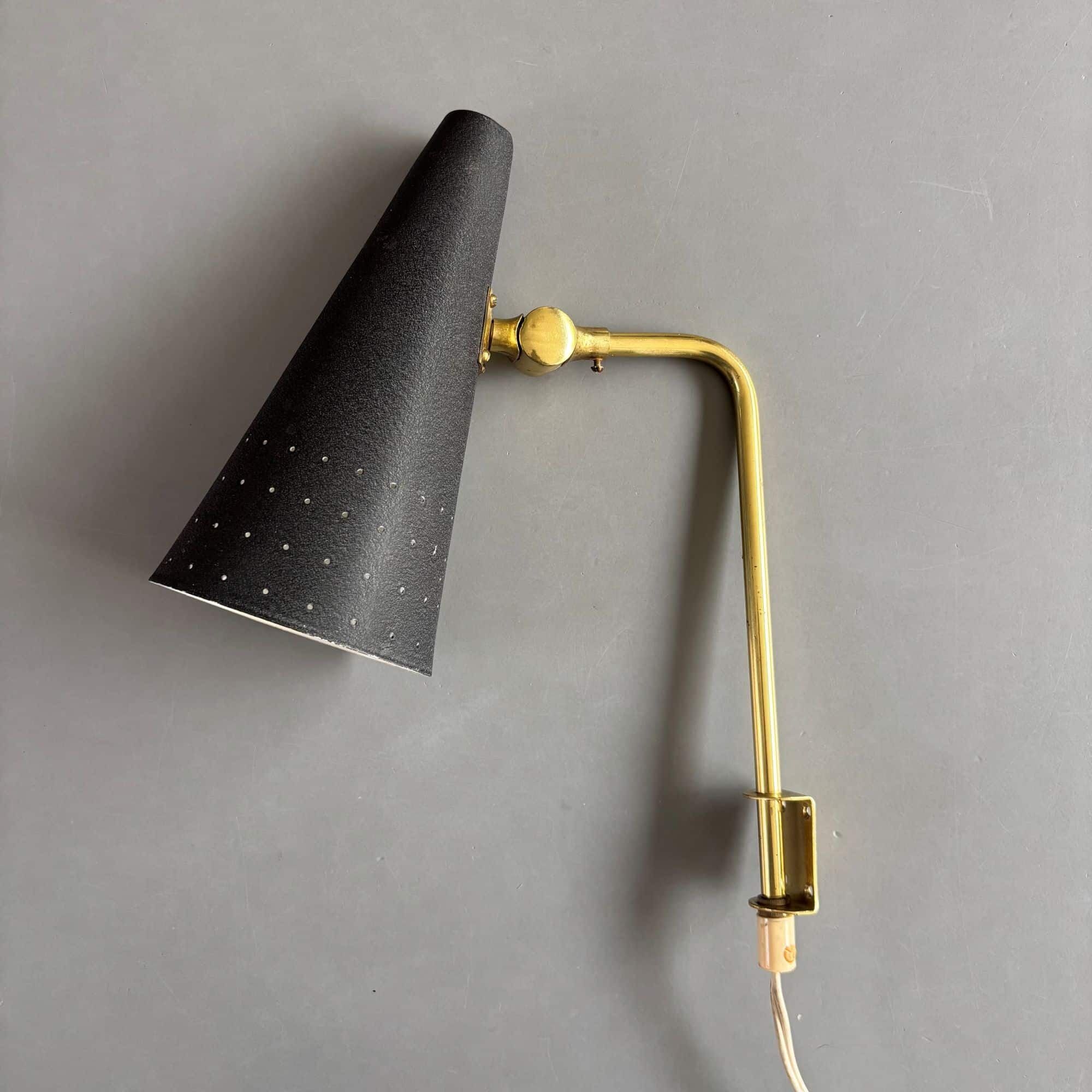 Rare, mid-century design wall lamp, Bergboms, Sweden