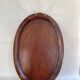 XXL wooden and brass platter, 72 cm
