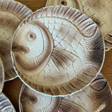Sarreguemines earthenware fish plates