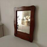 Miroir ancien en bois rustique