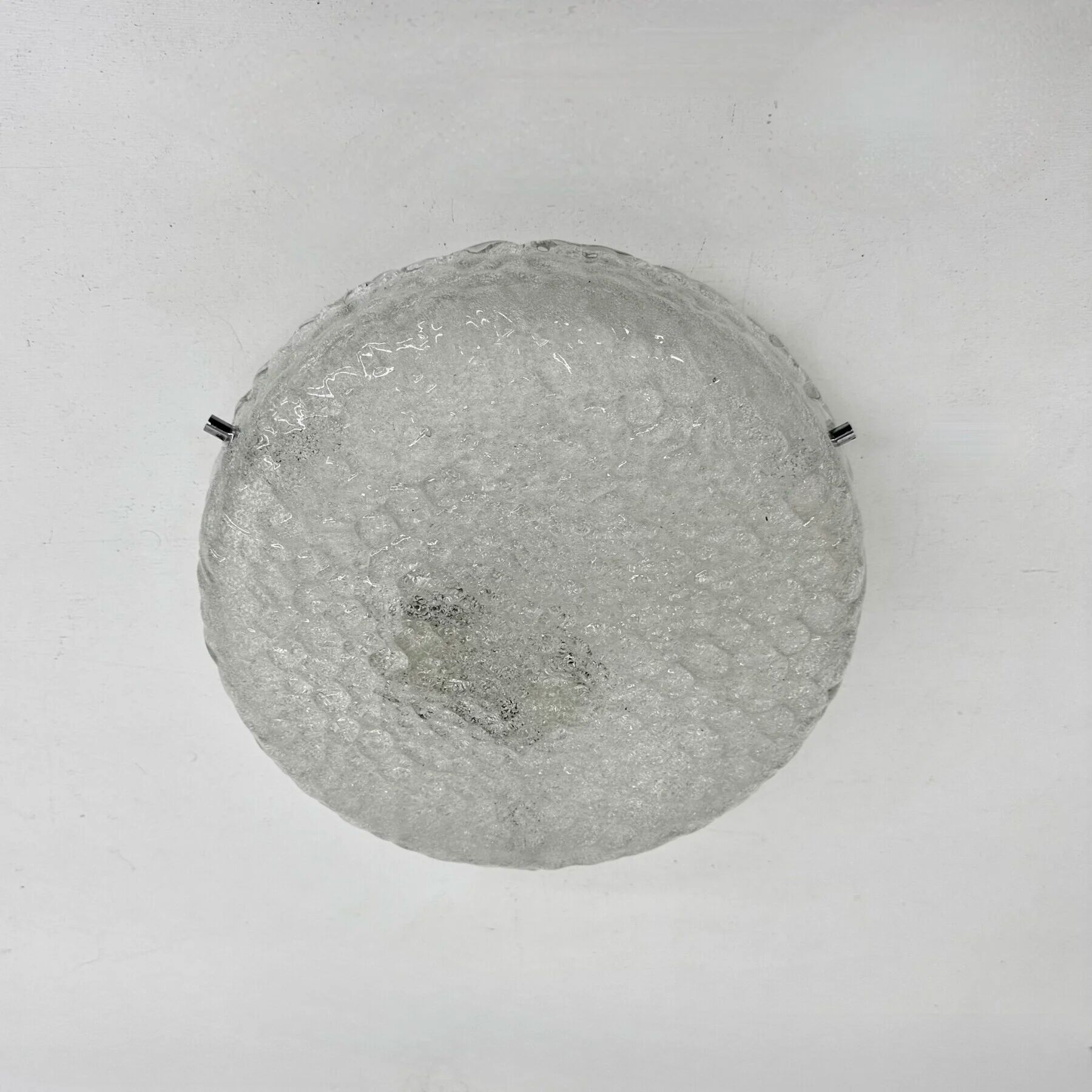 German vintage textured Murano glass flush mount, 1960s