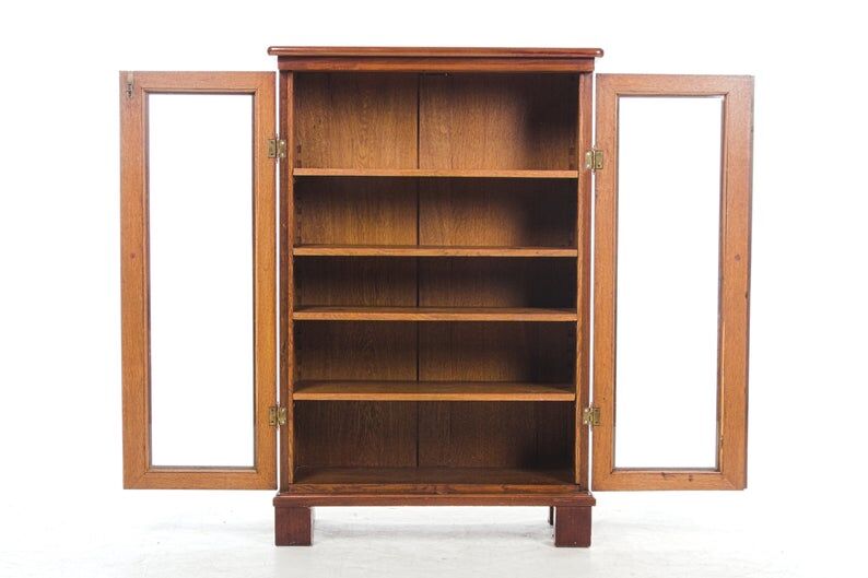 Vintage oak and resinous mahogany cabinet North Germany circa 1890