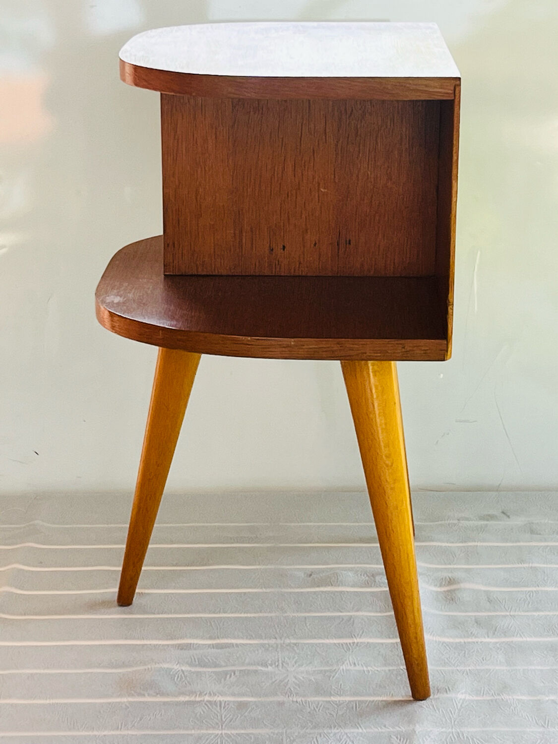 Vintage tripod bedside table