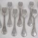 Christofle acier berry, 9 dessert forks, 17 cm in excellent condition.