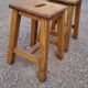 Pair of wooden stools from Gare 1950s