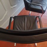 Fauteuil en cuir Knoll International de R. Glatzel