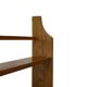 Vintage wooden wall shelve rack bookshelf in pinewood minimalist design