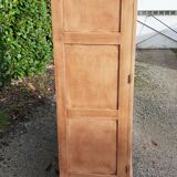Parisian wardrobe 2 doors in beech feet compass year 50 raw wood