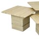 Set of 3 Vintage Travertine Nest Tables Coffee Tables Italy 1970s Design Side Table