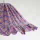 Emilia "purple shell flowers" conical textile suspension with flounce