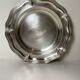Round silver metal dish