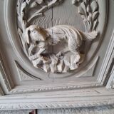 Ancien buffet de chasse patine d'origine beige / meuble de chasse
